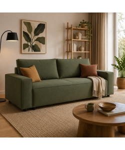 Domo Mea Divano Letto Urban Verde 220x93x82 cm - Design Moderno e Comfort