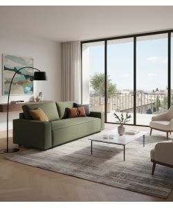 Domo Mea Divano Letto Urban Verde 220x93x82 cm - Design Moderno e Comfort