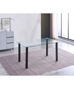 Domo Mea Set Avatar Tavolo in Vetro e 6 Sedie - Grigio