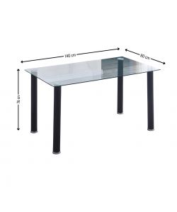 Domo Mea Set Avatar Tavolo in Vetro e 6 Sedie - Grigio