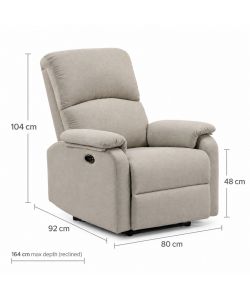 Domo Mea Poltrona Reclinabile Beautiful - Beige - 80x92x104cm