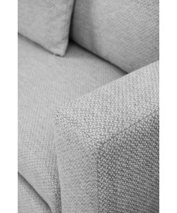 Domo Mea Divano letto angolare Aura per soggiorno in Tessuto Grigio