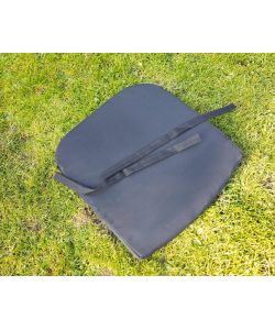 Set salotto da esterno 4 pezzi polipropilene effetto legno con cuscini antracite - 2 poltrone divano tavolino Hilton Domo Mea