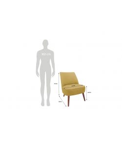 Domo Mea Poltroncina Luna Gialla 57x70x74 cm - Seduta Imbottita Interno