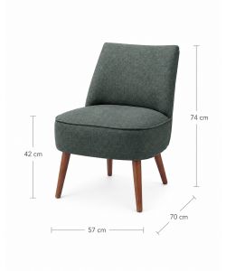 Domo Mea Poltroncina Luna Grigia 57x70x74 cm - Seduta Imbottita Interna
