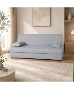 Domo Mea Divano Letto Fiji 3 Posti Grigio Chiaro 180x78 cm - Design Moderno
