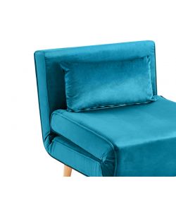 Domo Mea Poltrona Letto Blu Verde - Design Scandinavo Moderno - Velluto Comodo