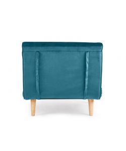 Domo Mea Poltrona Letto Blu Verde - Design Scandinavo Moderno - Velluto Comodo
