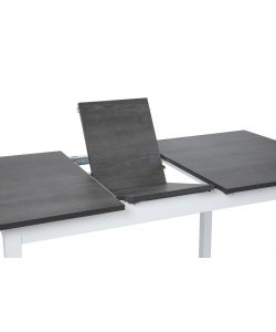Domo Mea Tavolo Da Pranzo Allungabile Smoke Grey e Bianco 118x74x73cm