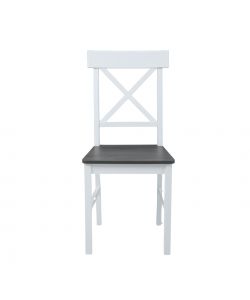 Domo Mea Sedia Dining Smoke Grey e Bianca - Design Moderno 42,5x46,5cm