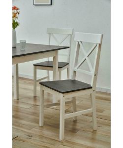 Domo Mea Sedia Dining Smoke Grey e Bianca - Design Moderno 42,5x46,5cm