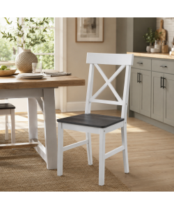 Domo Mea Sedia Dining Smoke Grey e Bianca - Design Moderno 42,5x46,5cm