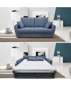 Domo Mea Divano Letto 3 Posti Denim Salvaspazio 174x103x100 cm