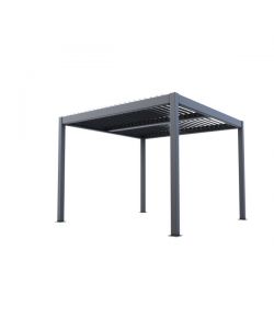 Verdelook Pergola Bioclimatica Atena 100 Alluminio Grigio - 3x3x2,5 m
