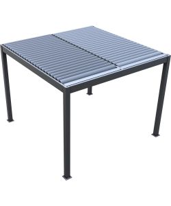 Verdelook Pergola Bioclimatica Atena 100 Alluminio Grigio - 3x3x2,5 m