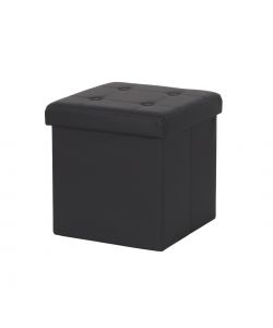 Domo Mea Pouf Pieghevole Salvaspazio - Nero - 38x38x38cm