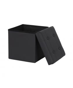 Domo Mea Pouf Pieghevole Salvaspazio - Nero - 38x38x38cm