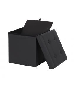 Domo Mea Pouf Pieghevole Salvaspazio - Nero - 38x38x38cm