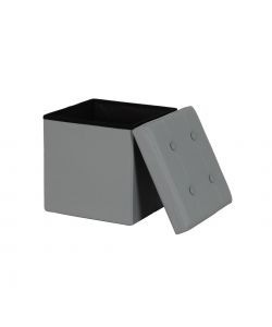 Domo Mea Pouf Pieghevole Salvaspazio - Grigio - 38x38x38 cm