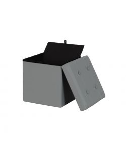 Domo Mea Pouf Pieghevole Salvaspazio - Grigio - 38x38x38 cm