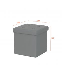 Domo Mea Pouf Pieghevole Salvaspazio - Grigio - 38x38x38 cm