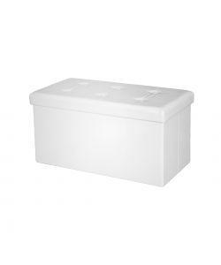 Domo Mea Pouf Pieghevole Salvaspazio - Bianco - 76x38x38 cm