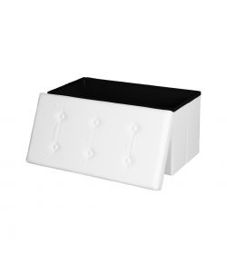 Domo Mea Pouf Pieghevole Salvaspazio - Bianco - 76x38x38 cm