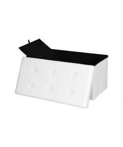 Domo Mea Pouf Pieghevole Salvaspazio - Bianco - 76x38x38 cm