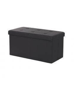 Domo Mea Pouf Pieghevole Salvaspazio - Nero - 76x38x38 cm