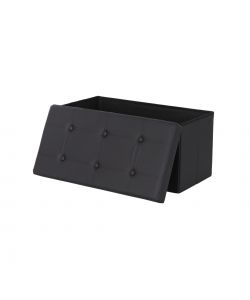 Domo Mea Pouf Pieghevole Salvaspazio - Nero - 76x38x38 cm