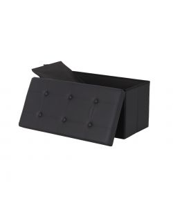 Domo Mea Pouf Pieghevole Salvaspazio - Nero - 76x38x38 cm