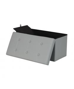 Domo Mea Pouf Pieghevole Salvaspazio - Grigio - 76x38x38 cm