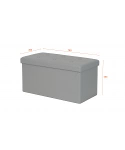 Domo Mea Pouf Pieghevole Salvaspazio - Grigio - 76x38x38 cm