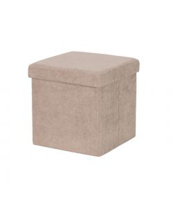 Domo Mea Pouf Pieghevole Salvaspazio - Beige - 38x38x38 cm