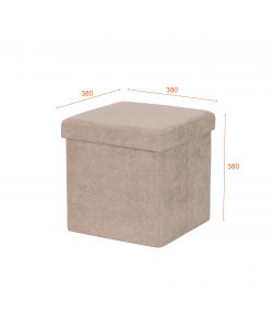 Domo Mea Pouf Pieghevole Salvaspazio - Beige - 38x38x38 cm