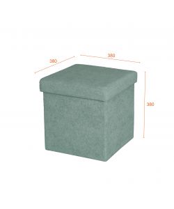 Domo Mea Pouf Pieghevole Salvaspazio - Verde Salvia - 38x38x38 cm
