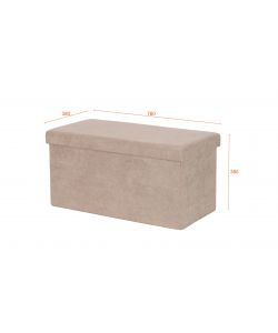 Domo Mea Pouf Pieghevole Salvaspazio - Beige - 76x38x38 cm