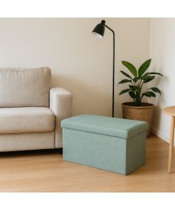 Domo Mea Pouf Pieghevole Salvaspazio - Verde Salvia - 76x38x38 cm