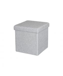 Domo Mea Pouf Pieghevole Salvaspazio - Grigio Chiaro - 38x38x38 cm