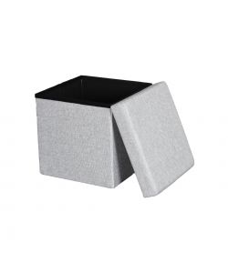Domo Mea Pouf Pieghevole Salvaspazio - Grigio Chiaro - 38x38x38 cm