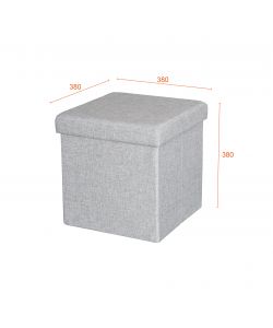 Domo Mea Pouf Pieghevole Salvaspazio - Grigio Chiaro - 38x38x38 cm