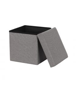 Domo Mea Pouf Pieghevole Salvaspazio - Grigio Scuro - 38x38x38 cm