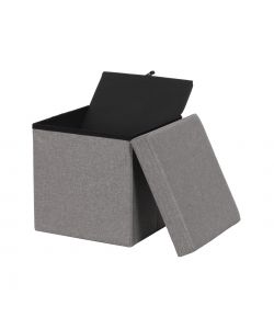 Domo Mea Pouf Pieghevole Salvaspazio - Grigio Scuro - 38x38x38 cm