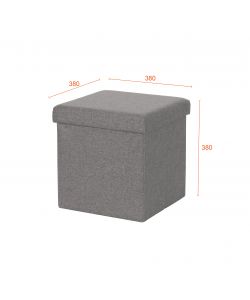 Domo Mea Pouf Pieghevole Salvaspazio - Grigio Scuro - 38x38x38 cm