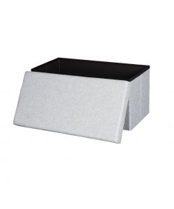 Domo Mea Pouf Pieghevole Salvaspazio - Grigio Chiaro - 76x38x38 cm
