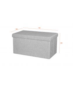 Domo Mea Pouf Pieghevole Salvaspazio - Grigio Chiaro - 76x38x38 cm