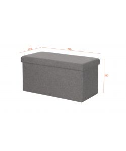 Domo Mea Pouf Pieghevole Salvaspazio - Grigio Scuro - 76x38x38 cm