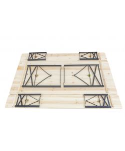 Set Birreria Richiudibile in Legno 200x80cm - Tavolo e 2 Panche