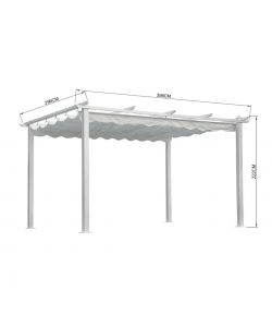 Domo Mea Pergola da Giardino Bianca 3x4 m Struttura in Alluminio