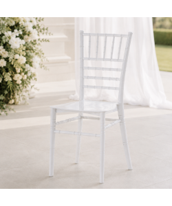 Domo Mea Sedia Bride Bianca in Resina per Cerimonie 41,2x49,7x89 cm